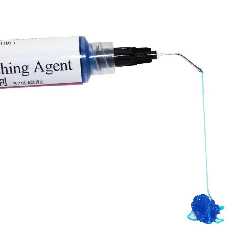 Dentalmaterial Ätzmittel 37% Phosphorsäure Ätzmittel Ätzgel Mit 5 Spitzen Für Kieferorthopädischen Klebstoff Lichthärtender Bond Zähne Kleber