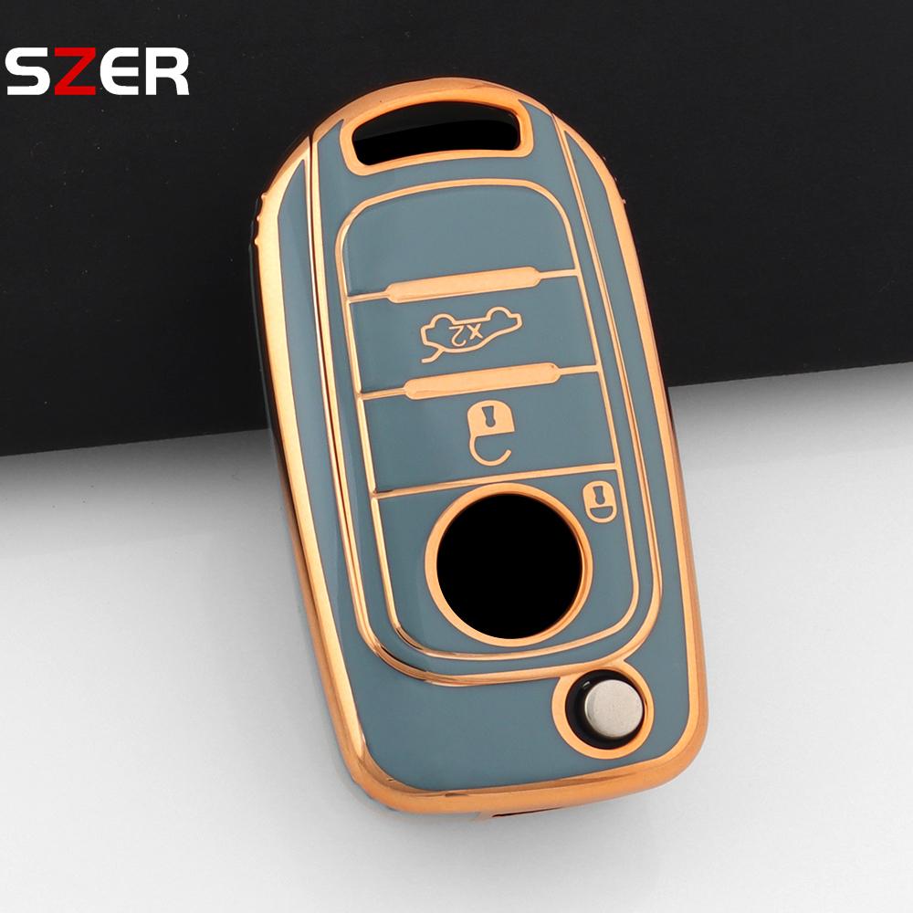 New Tpu Car Key Case Cover For Fiat Tipo Tprp Freedom 500X Doblo Argo Nuovo Grazie Protected Shell Keychain Fob Accessories