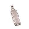 Natural Black Rutile Gemstone 925 Solid Sterling Silver Gift Pendant 1.75" M6h91