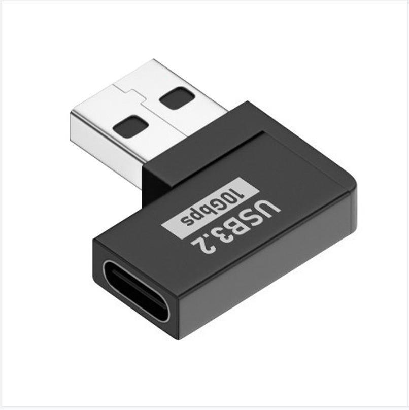 

Адаптер USB Type-C 3.2 Gen 2 папа-мама 90 градусов, высокоскоростной U-образный конвертер 10 Гбит/с