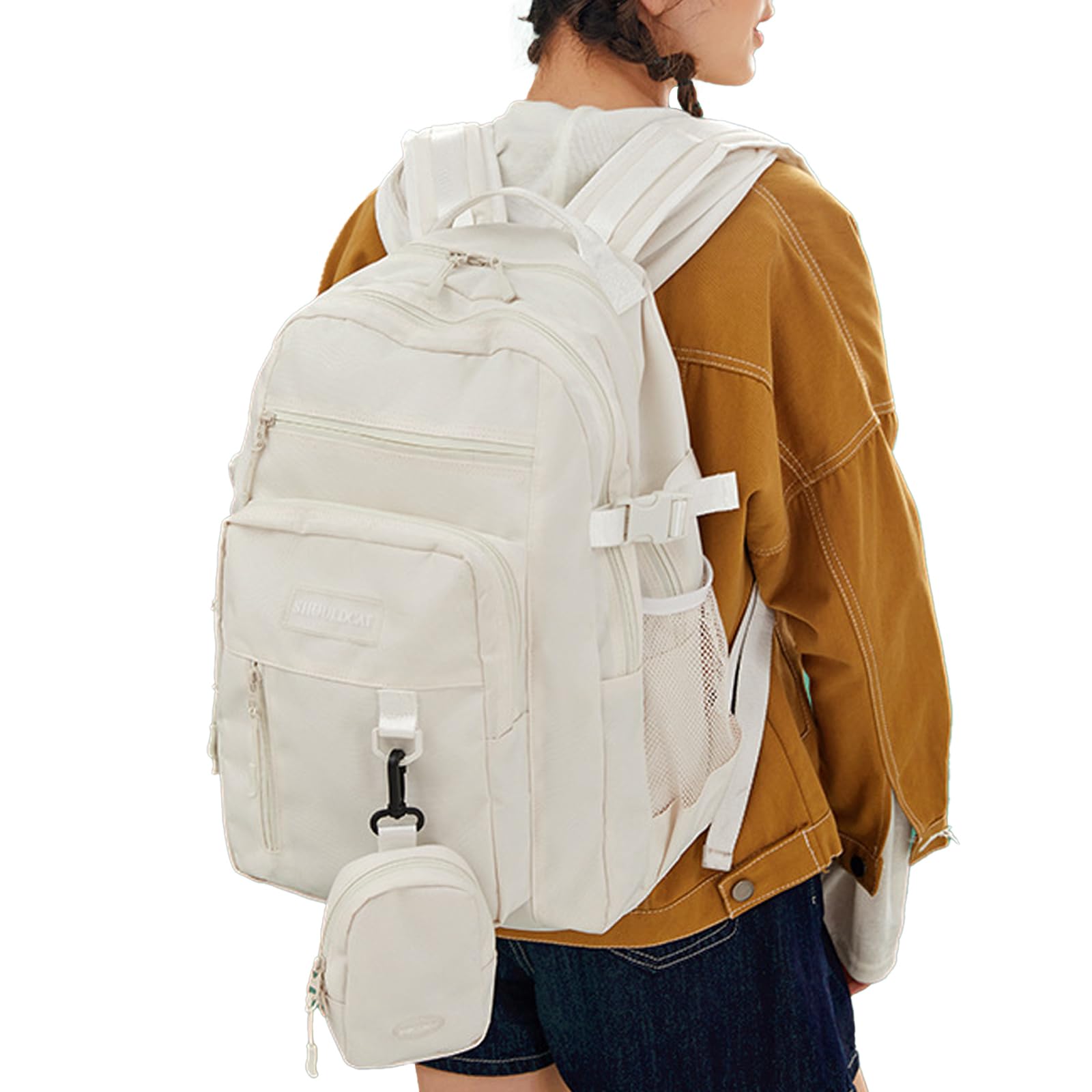 

Manatsulife Large Capacity Backpack, Unisex, Multiple Pockets, Water-Repellent, 2-Way Design, Multifunctional for Travel, Commuting, Laptop Storage,