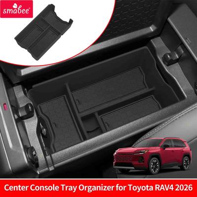 Smabee Left Drive for Toyota RAV4 2026 Center Console Armrest Storage Box ABS Car Accessories Organizer Stowing Tidying Tray S5
