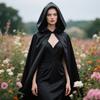 S-XL Size Devil Wizard Cape Adjustable Tie Closure Machine Washable Cloak Polyester Costume For Themed Event