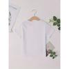 Girls Cute Cartoon Octopus Print Crewneck Short Sleeve Tee