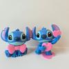 6Pcs/Set New Stitch Sweet Pink Series Cute Action Figure Doll Toy Desktop Decor Collectible Toys Girlfriend Gifts PVC Poseable Articulated Scale