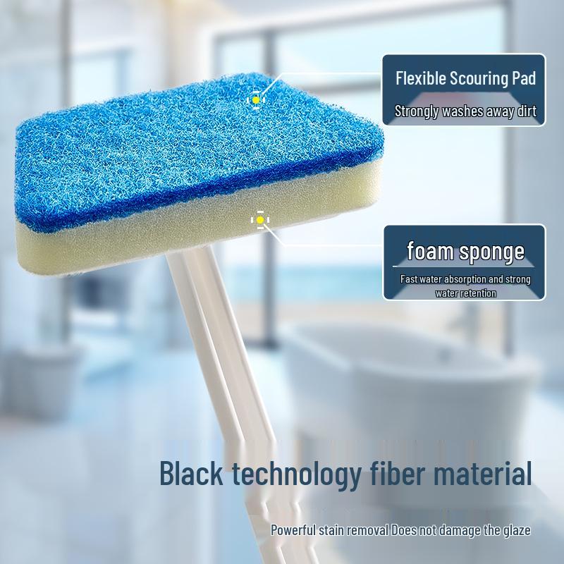 Long-Handled Trapezoidal Bathtub and Floor Brush - Bend-Free, Labor-Saving for Home Use and Cleaning Tasks