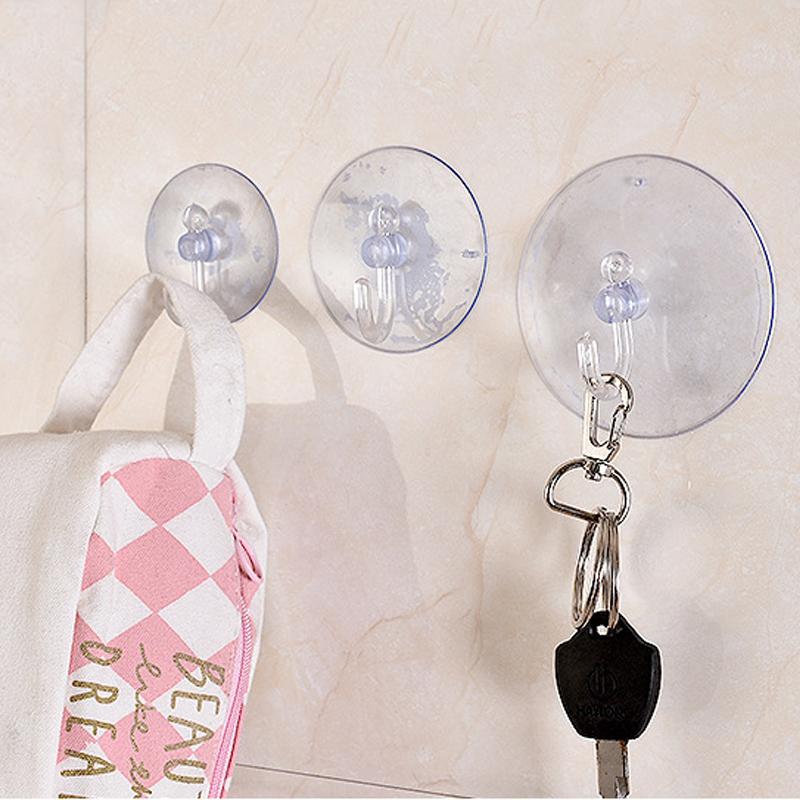 20pcs Suction Cup Hooks Strong Suction Cup Holder with Plastic Hook for Glass Window Wall Hook Hanger Household Kitchen Bathroom