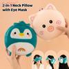 New 2 In 1 Portable Sleeping Mask  Neck Pillow For Travel Eye Cover U-shaped Flight Sleep Rest Office Napping Sleeping Pillows