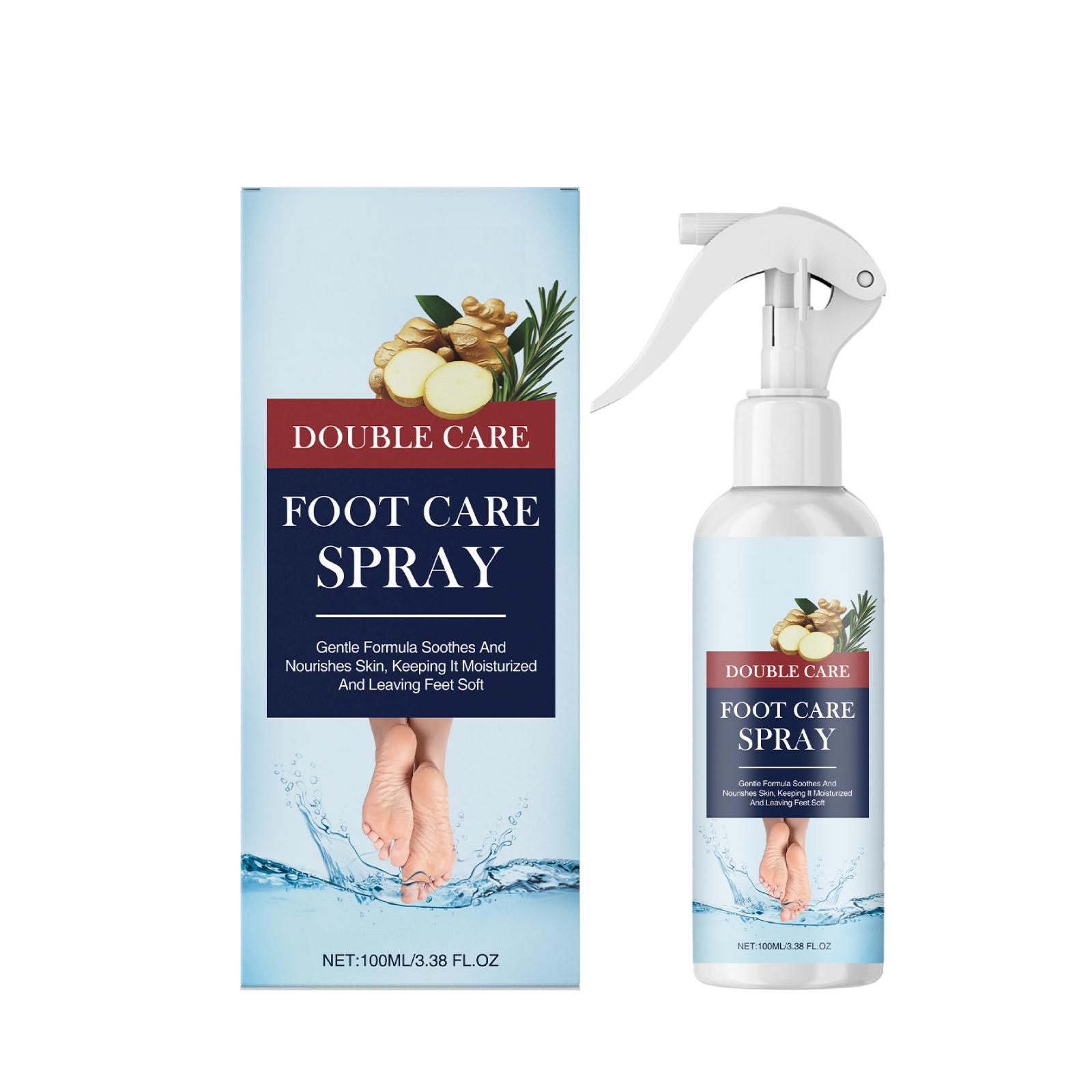 

Double Care Foot Care Spray 100ml Gentle Formula for Soothing Nourishment and Moisturizing Skin Keeping Feet Soft and Refreshed one size белый