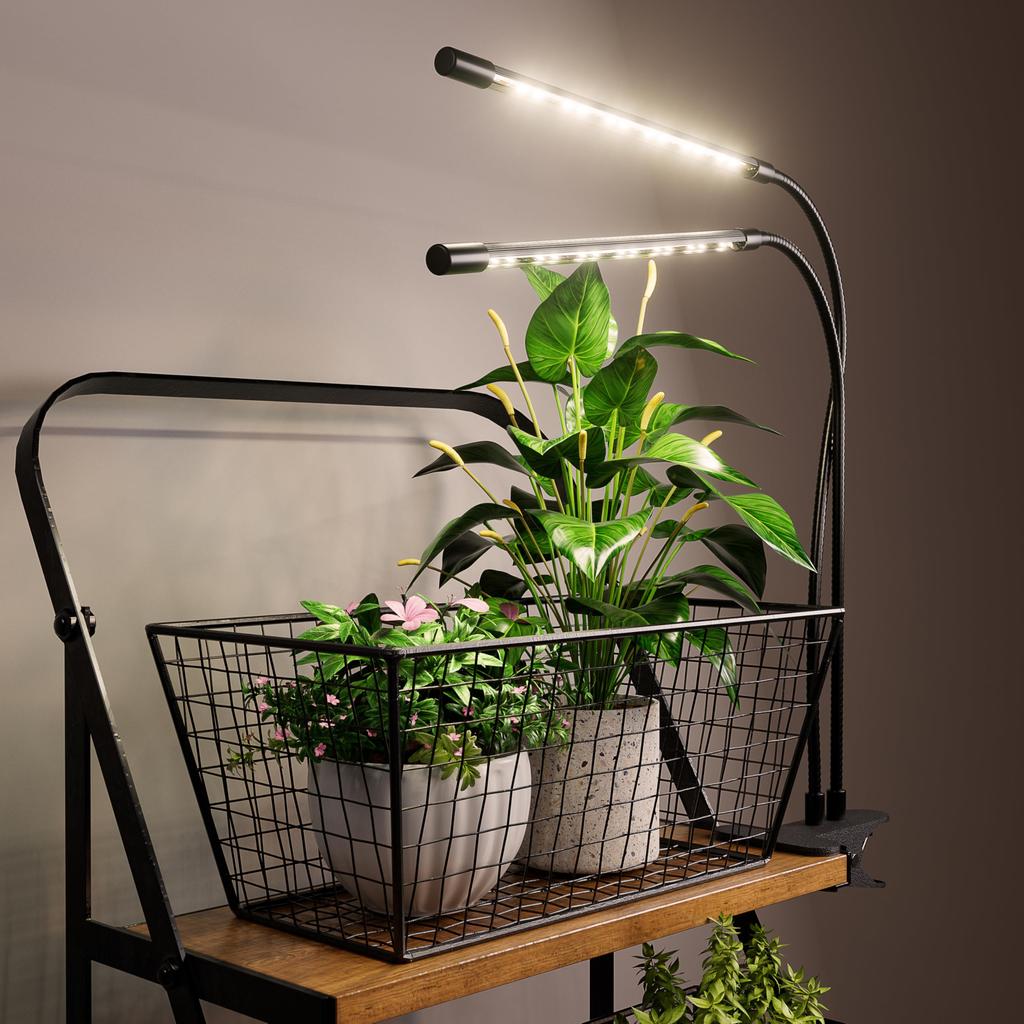 bseah Indoor Plant Grow Light, Full Spectrum, 9-Level Dimming, Auto On/Off (3/9/12-Hour Timer)