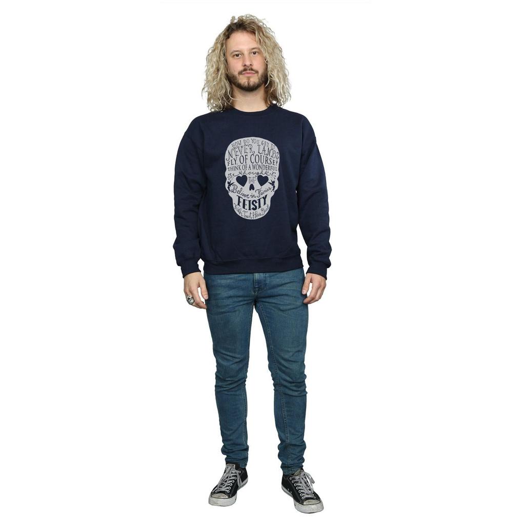 Disney Mens Tinker Bell Skull Sweatshirt