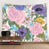 Plant And Flower Tapestry Wall Hanging Bohemian Retro Hippie Dormitory Bedroom Home Wall Decoration Outdoor Beach Mat Bed Sheets