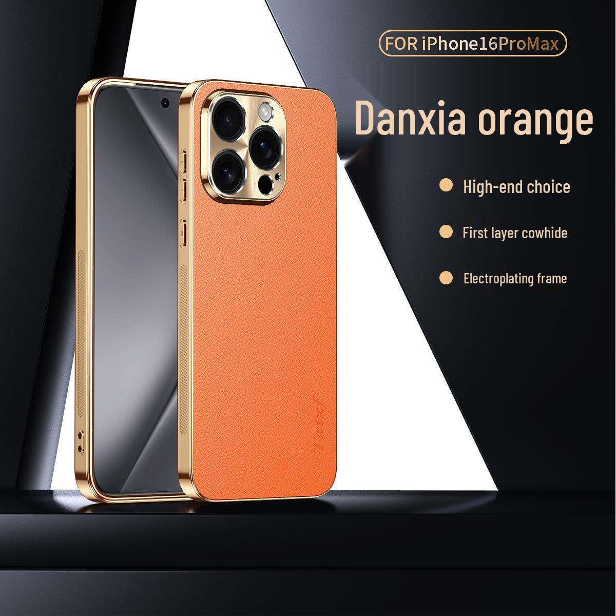 

Electroplated Lychee Pattern Case for iPhone 14, 15, 16 Pro, and 17 - Precision Fit, Stylish Design 17