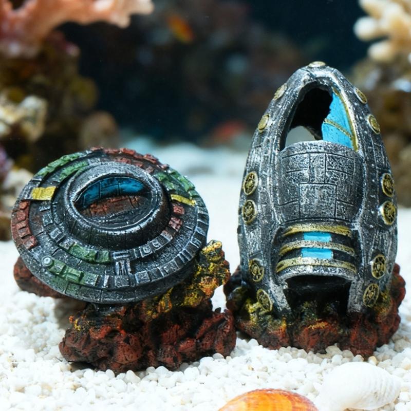 Modern Resins Ornaments For Fish Tanks Unique Underwater Art With Multiple Layered And Nonslip Base