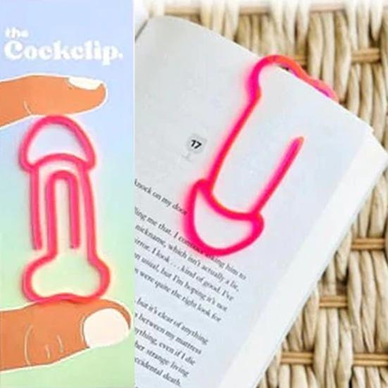 Funniest Book Clip Cock Weenie Shaped Lightweight Easy To Carry Acrylic Book Marker Fun Reading Sign