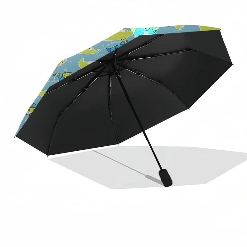 Toy Story Aliens Themed Automatic Opening and Closing Umbrella, Brightly Colored 8-rib Portable Umbrella, Suitable for Men and Women, A Perfect Gift F