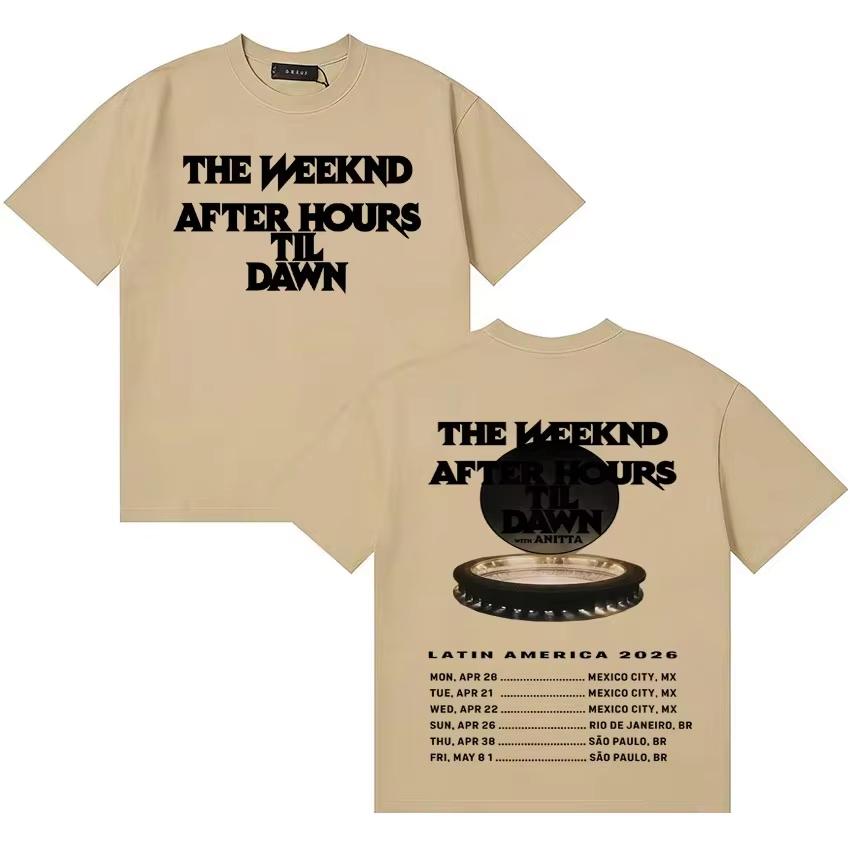 2026 Bestselling Comfortable Summer Hip Hop Short Sleeve TShirt Printed With The Weeknd After Hours Pattern Tshirt