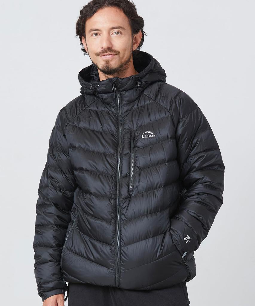 LL Bean Ultralight 850 Down Jacket with Japan Size Saddle 1000043223 Men's Hood, Fit, Small, Brown,