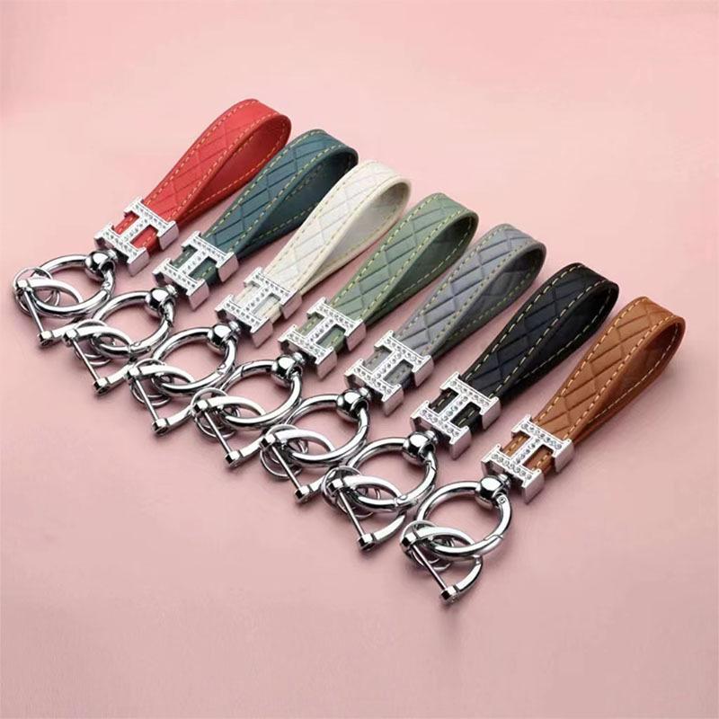 Douyin Live Stream Celebrity H Buckle Full Diamond Car Keychain