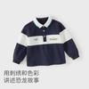 David Bella boys' polo shirt spring outfit new children's long sleeved T-shirt baby contrasting pure cotton top