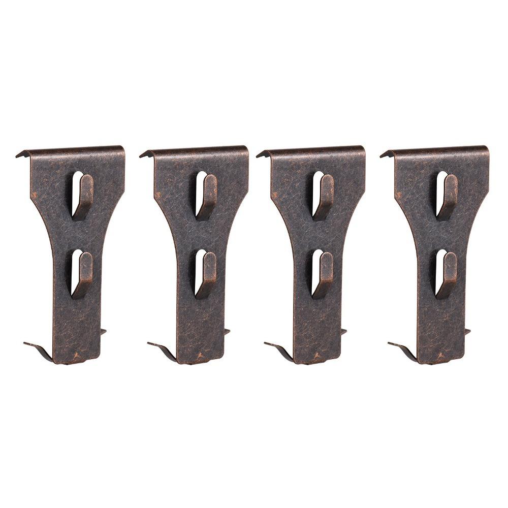 4pcs Sliding Design Brick Hanger Clip Metal Construction Brick Wall Hanger Outdoor Use