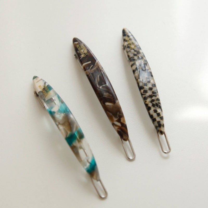 

J.Lauren French Marble Color Slim Hair Pin H01236 Marble Green