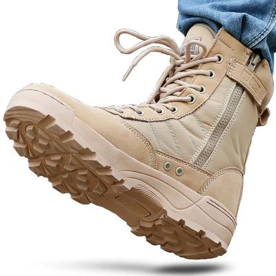Mannen Woestijn Tactische Militaire Laarzen Lederen Enkellaarsjes Platform Plus Size Warme Herenschoenen Herenschoenen