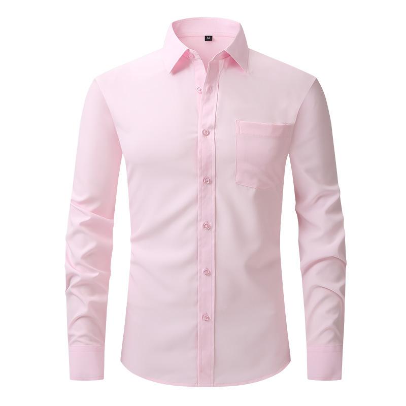 Four-side Elastic Shirt Men's Business Casual Long-sleeved Shirt Professional Formal Wear Shirt Man