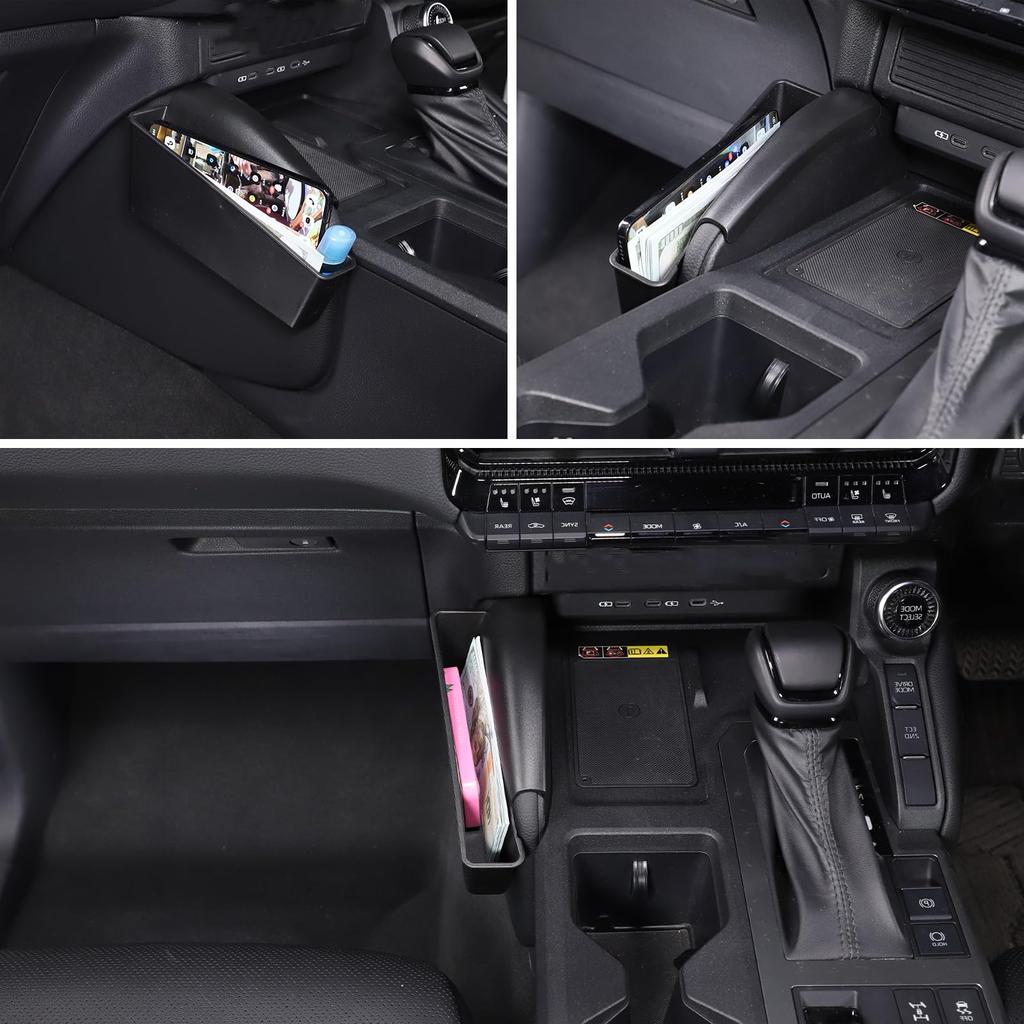 METYOUCAR Console Tray for Toyota Land Cruiser Console Storage ABS Easy Convenient Storage Customizable Interior Car Supplies 250, Box, Box, Left-Hand