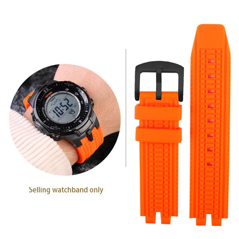 For Casio PROTREK Series PRW-3000\3100\6000\6100Y Mountaineering Silicone Watch Band Water Proof Outdoor Sports Men Accessories