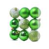 9pcs Creative Christmas Tree Pendant 6cm Hanging Ornament Christmas Ball Set  Window