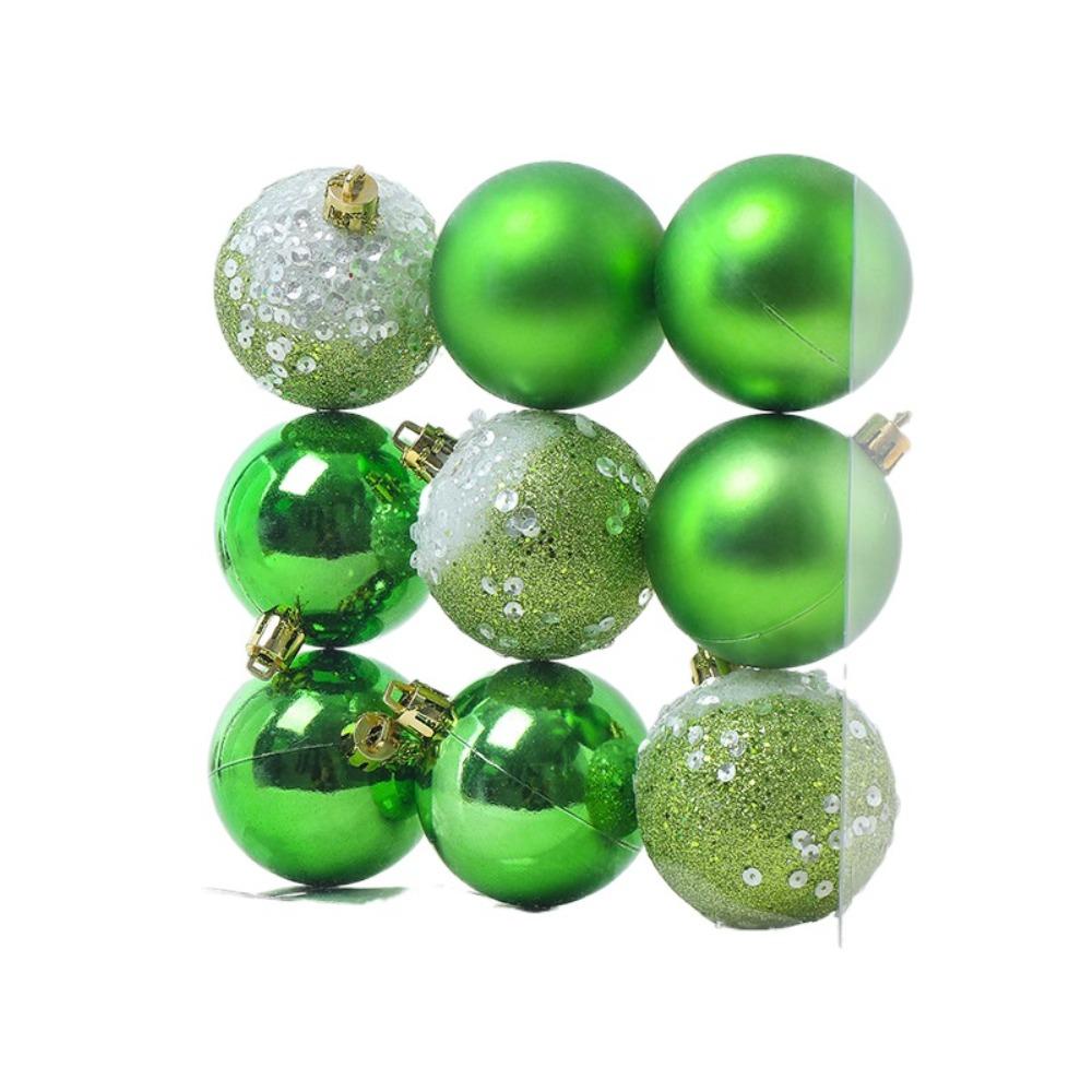 9pcs Creative Christmas Ball Set 6cm Hanging Ornament DIY Supplies Christmas Tree Pendant  Room