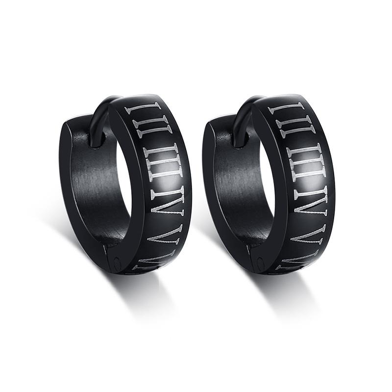 VNOX Cute Hoop Earrings for Men Punk Stainless Steel Huggie Small Earrings 4 Color