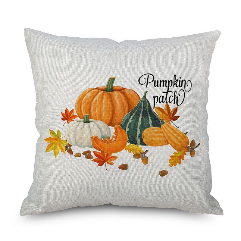 Pumpkin Thanksgiving Throw Pillow Cover Pillowcase Decorative Sofa Cover Cushion