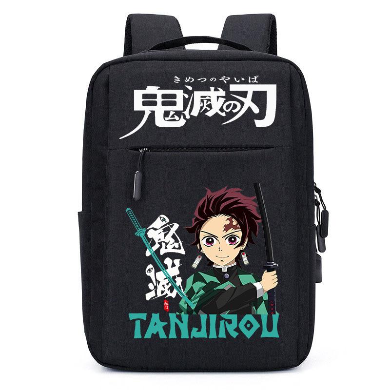 Japan Cartoon Comics Demon Slayer USB Charging Backpack Large Capacity Student Casual Backpack 0004