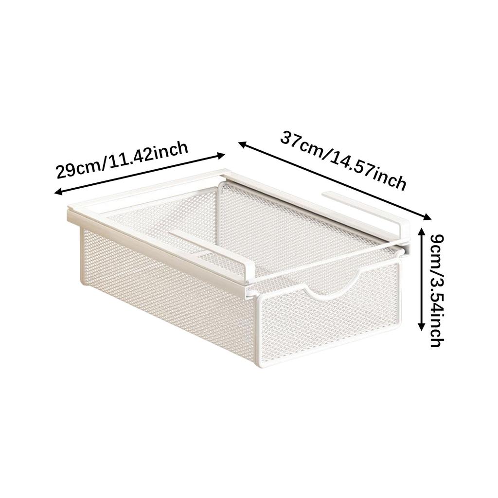 Under Shelf Storage Basket Multifunctional Simple Utility Easy To Install Under Cabinet Hanging Basket Rack for Home Closet