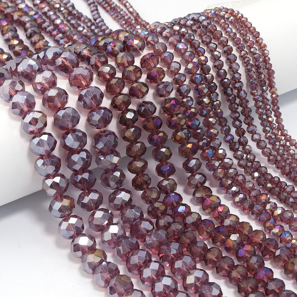 3/4/6/8/10mm Colorful Faceted Crystal Glass Beads Loose Spacer Beads For Jewelry Making DIY Bracelet Necklace Accessories