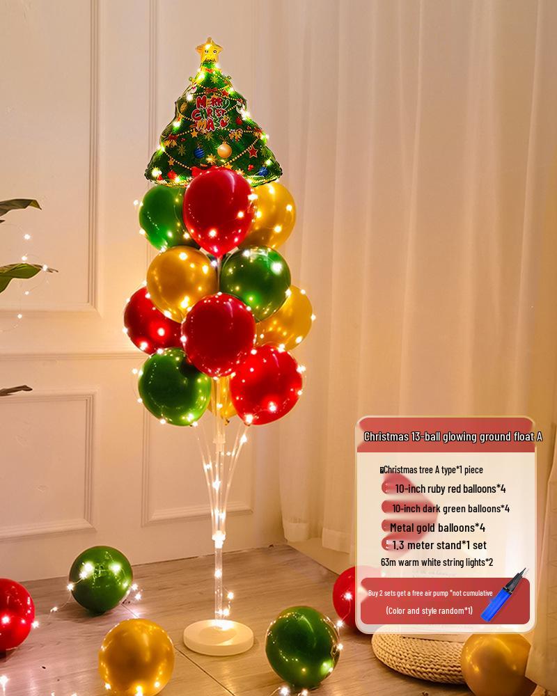 Christmas Luminous Balloon Decorations for Trees, Tables, and Window Displays