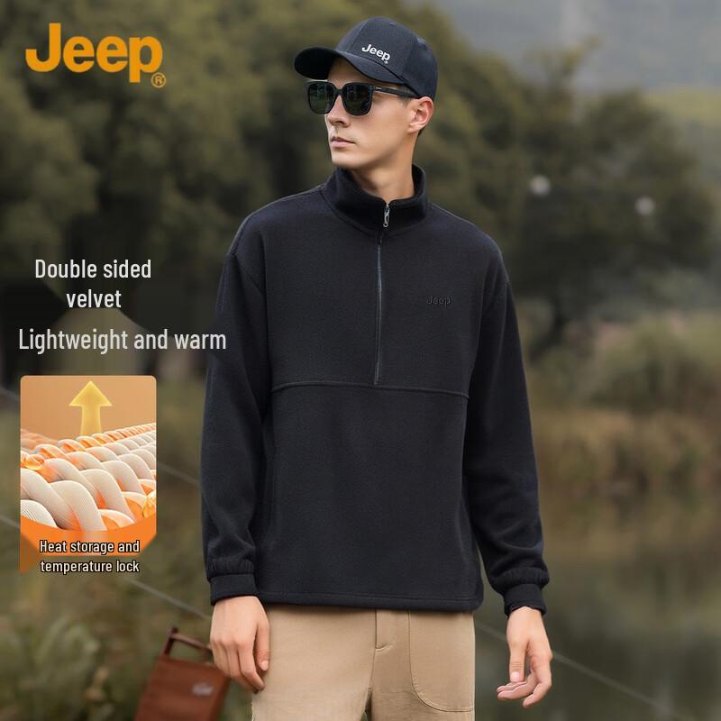 JEEP Men s Fleece Half-Zip Sweatshirt L