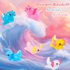 6 Pack Axolotl Slime Kit, Cloud Slime, Butter Slime & Clear Slime, Slime Party Favors for Kids with Axolotl Charms, Soft and Stretchy, Slime for Girls
