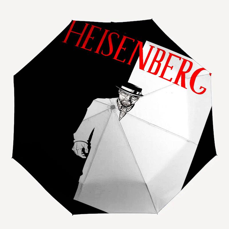 1 шт. Автоматический складной зонт Heisenberg, Ветрозащитный купол, Кнопка автоматического открытия/закрытия 10174