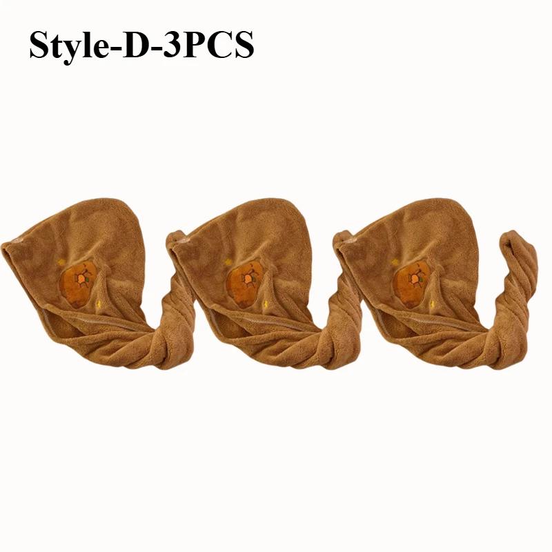 1/3/5PCS Capybara Kawaii Plush Hair Drying Hat Towel Cap Water Guinea Pig Hat Bath Hat Towel Cap Super Absorption Hair Dry Cap