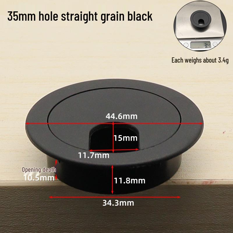 Diswei Desktop Cable Organizer Box, Round Plastic Wire Grommet for Office and Home Desk Management