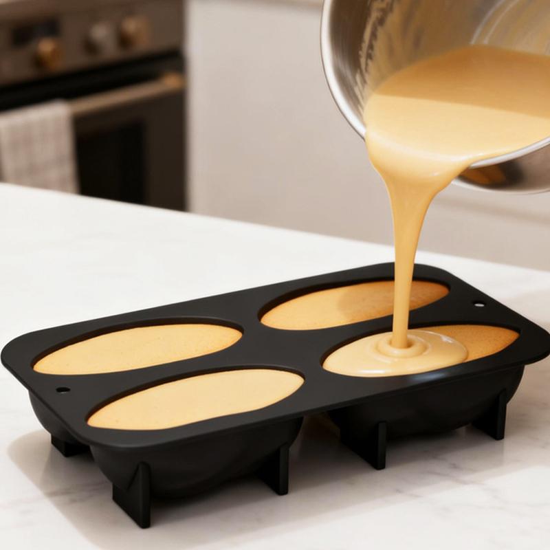 Stampo in Silicone Design Pistacchi a 4 Celle Stampo per Torta Mousse Cioccolato Fai da Te Strumenti per la Cottura di Dolci per Feste Bakeware da Cucina per Alimenti