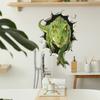 Cartoon Dinosaur Breaking Through The Wall - Fierce - Children's Room Bedroom Wall Decoration Stickers