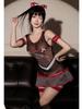 Cheerleading Feimu Vitality Yarn Splicing Perspective Uniform Sexy Pure Desire Dress Elegant Sweet Fashion Women Sweet Tops 2SCZ
