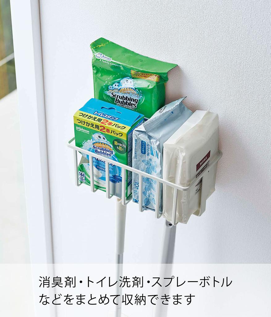 Yamazaki Jitsugyo Wall Toilet Supplies Storage Rack White W21 X D 11 X H Tower Collective Storage Toilet Supplies Storage 6017 Approx. 8.3cm