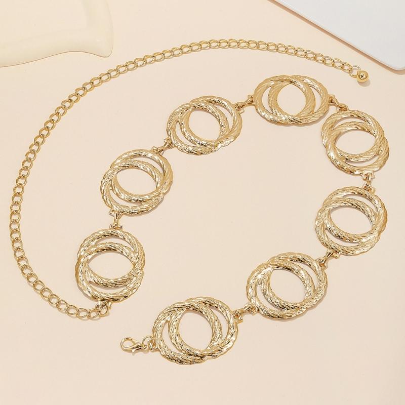 Adjustable Length Waist Chain Multilayer Metal Waist Chain Blings Body Chain Fashion Accessory