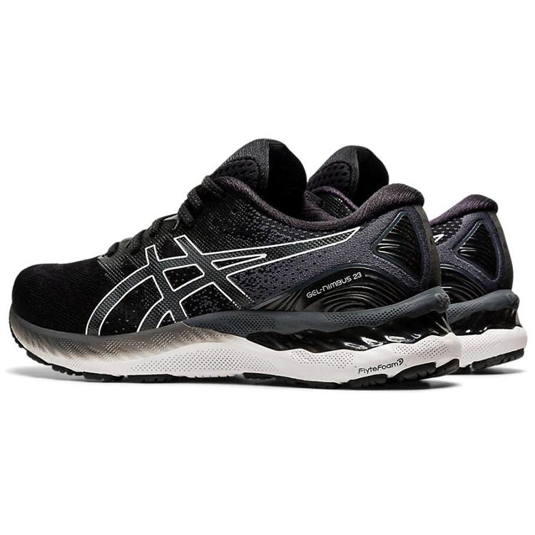 New Asics Gel Nimbus 23 2E Wide 'Black White' 1011B006-001