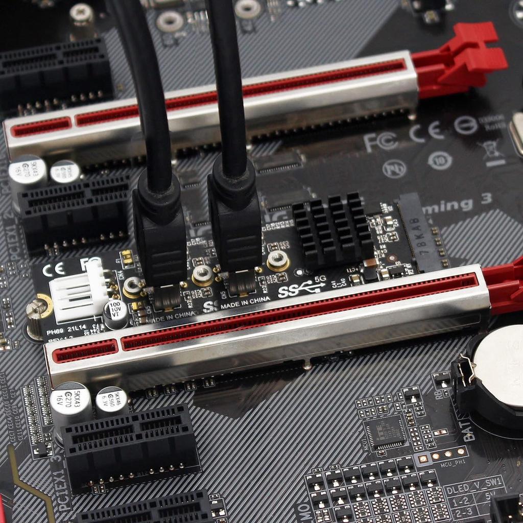 10Gbps Dual Type-E USB 3.1 Front Panel IDC Socket - NVMe NGFF M-Key ExpressCard Adapter for ASM3142 Motherboards
